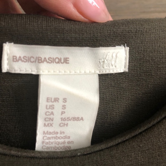 Army green H&M midi dress - Picture 3 of 4